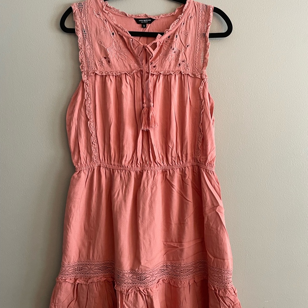Lucky Brand Coral Sleeveless Mini Dress